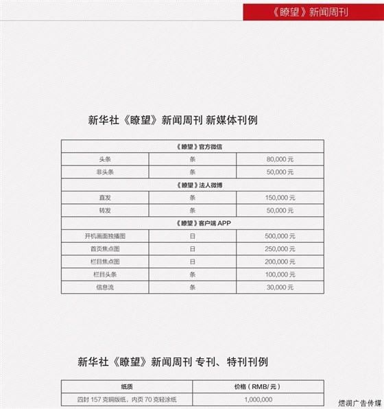 瞭望杂志广告价格 瞭望杂志广告价格