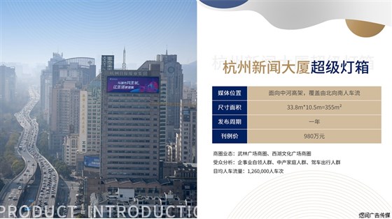杭州日报超级灯箱广告