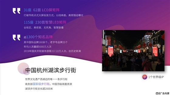 杭州湖滨步行街LED大屏广告