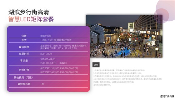 湖滨步行街灯箱广告