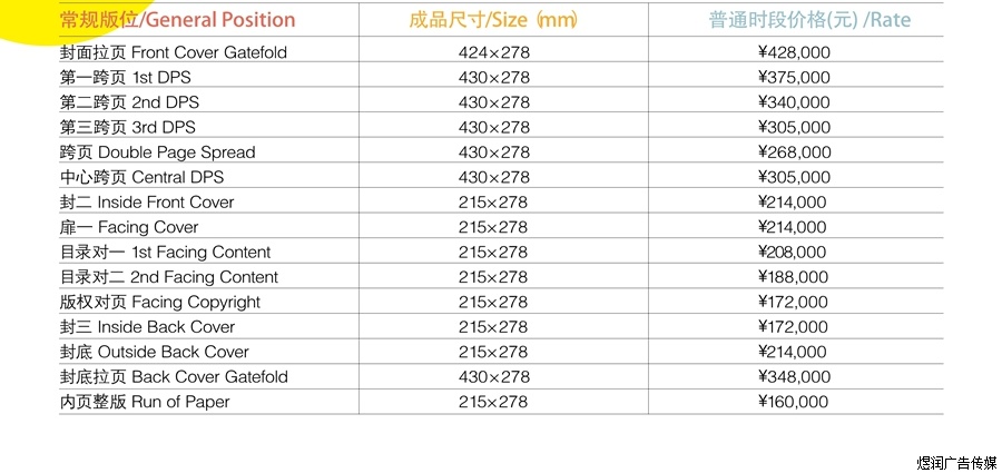 RUNNER'S WORLD跑者世界杂志广告价格