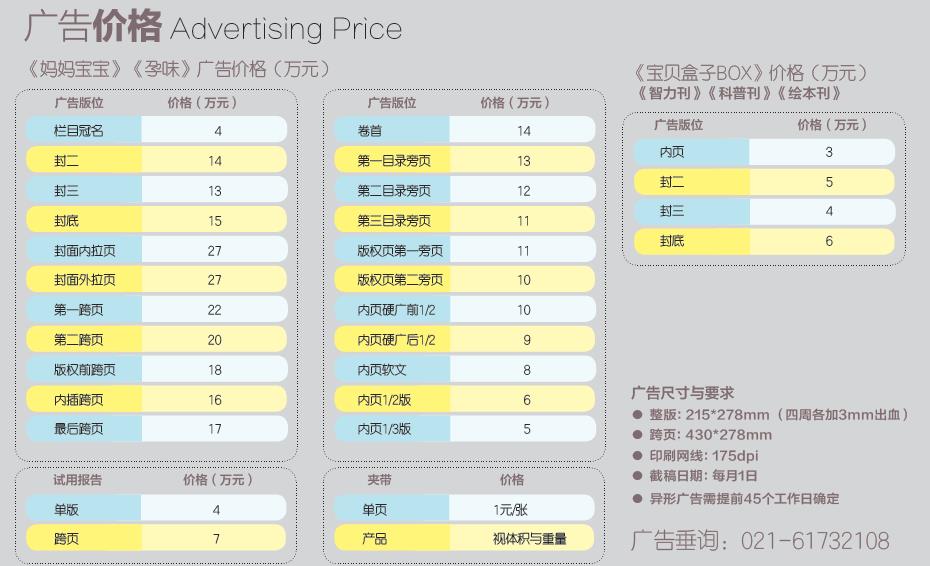 妈妈宝宝广告投放最新价格