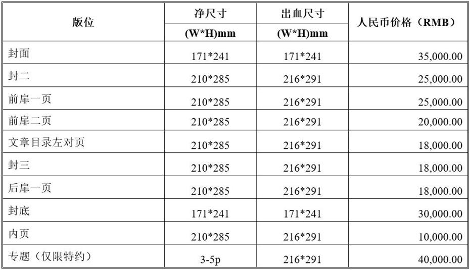 警察技术杂志广告投放最新价格