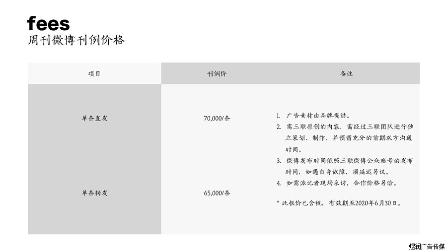 三联生活周刊微信微博广告价格