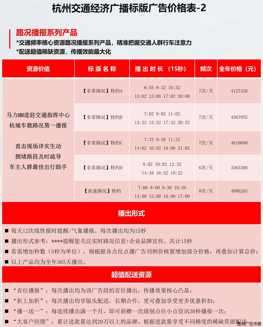 杭州交通经济广播91.8广告价格