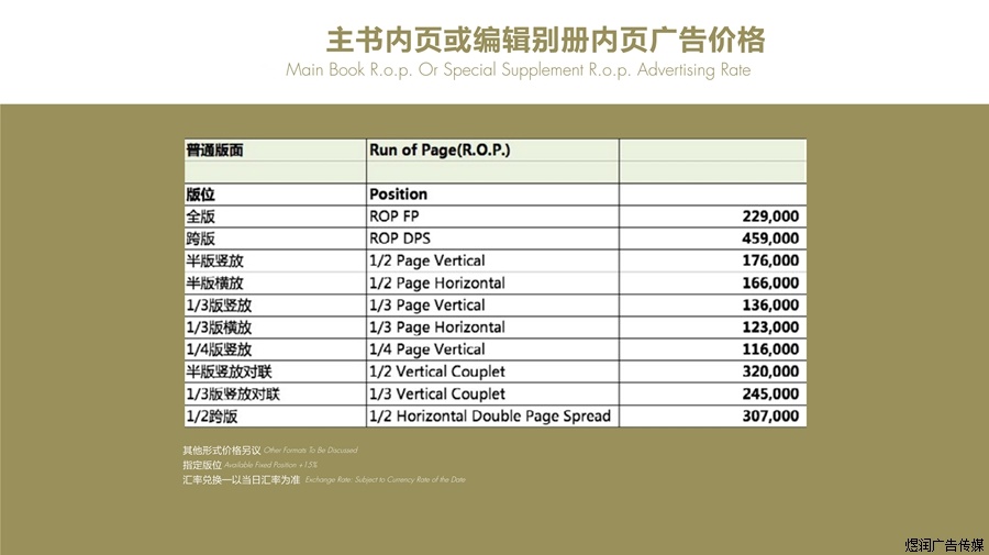 周末画报杂志广告价格