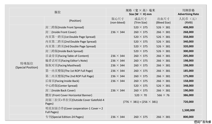 北京青年周刊杂志广告价格