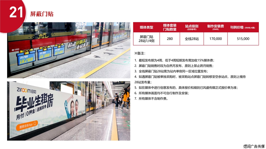杭州地铁1号线屏蔽门贴广告