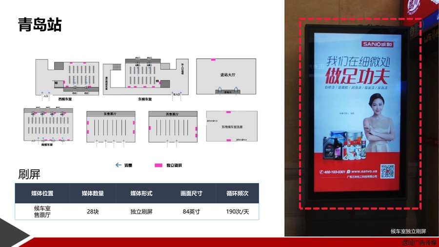 青岛站LED屏广告
