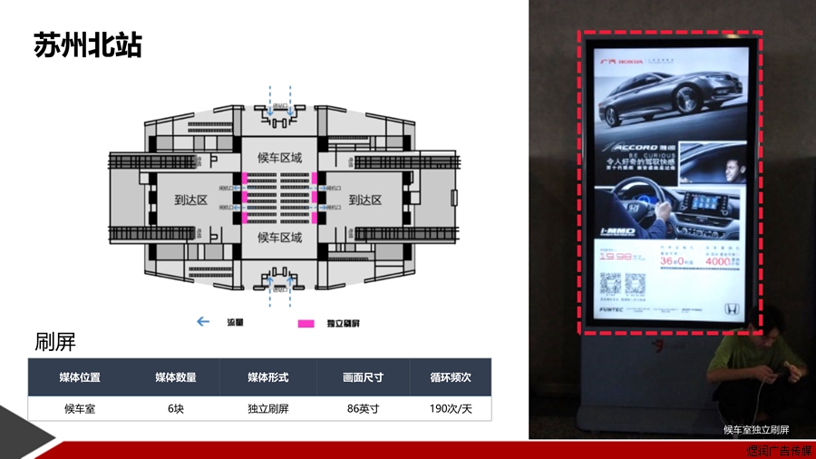 苏州北高铁站LED屏广告