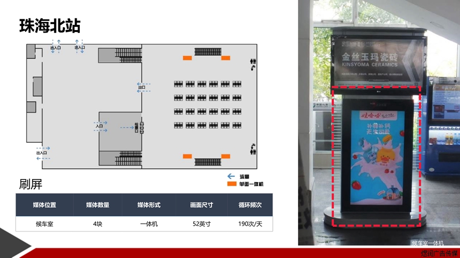 珠海火车站LED屏广告
