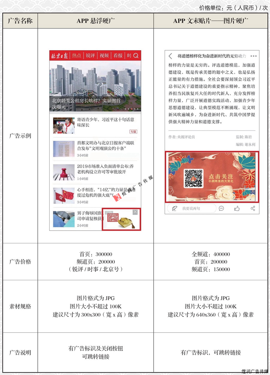 北京日报官方网站广告价格