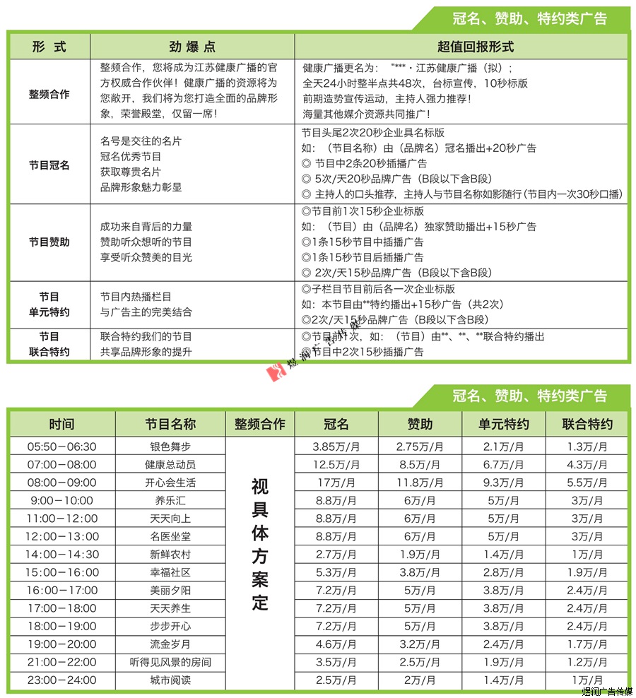 江苏健康广播广告价格