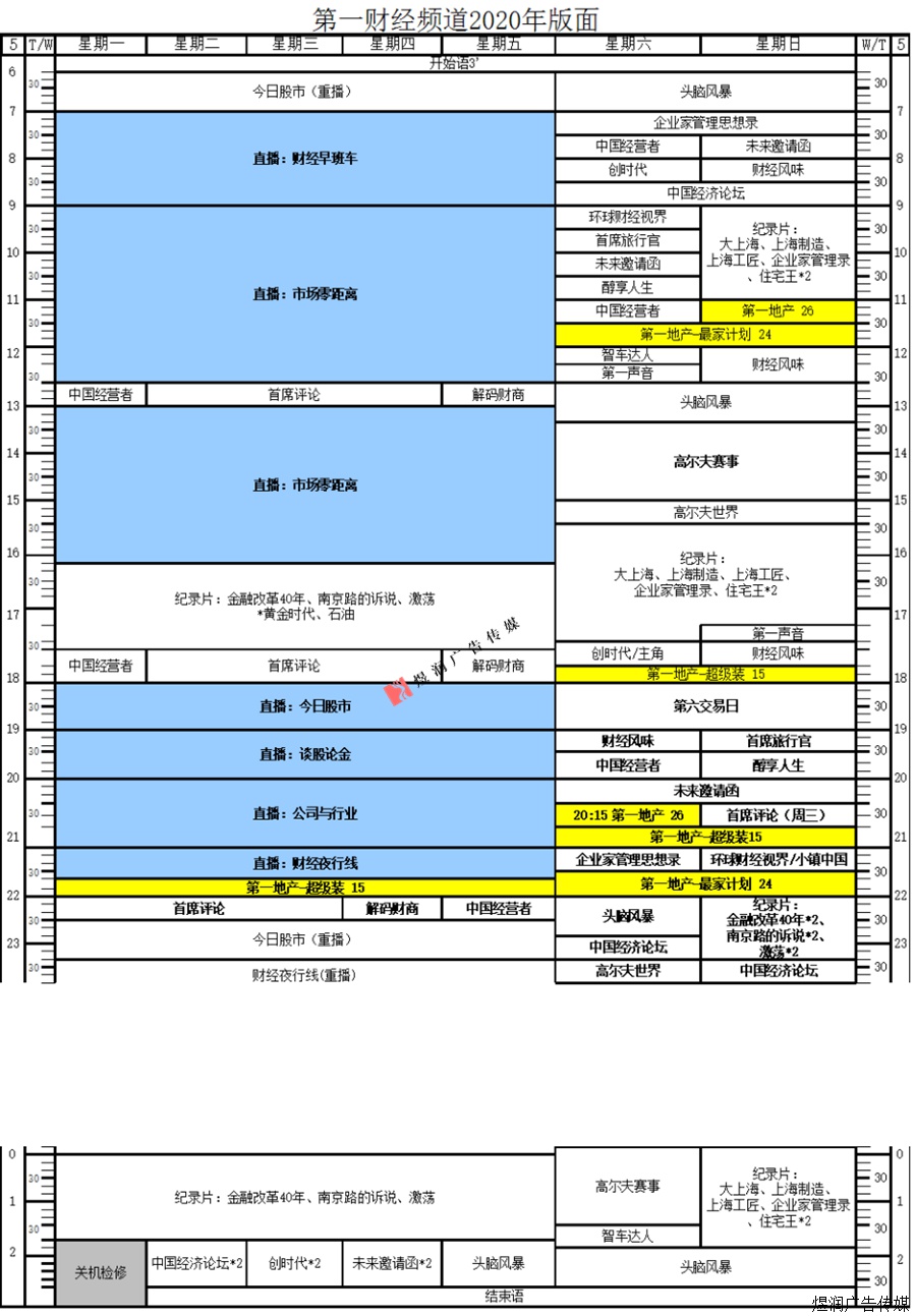 上海第一财经频道广告电话