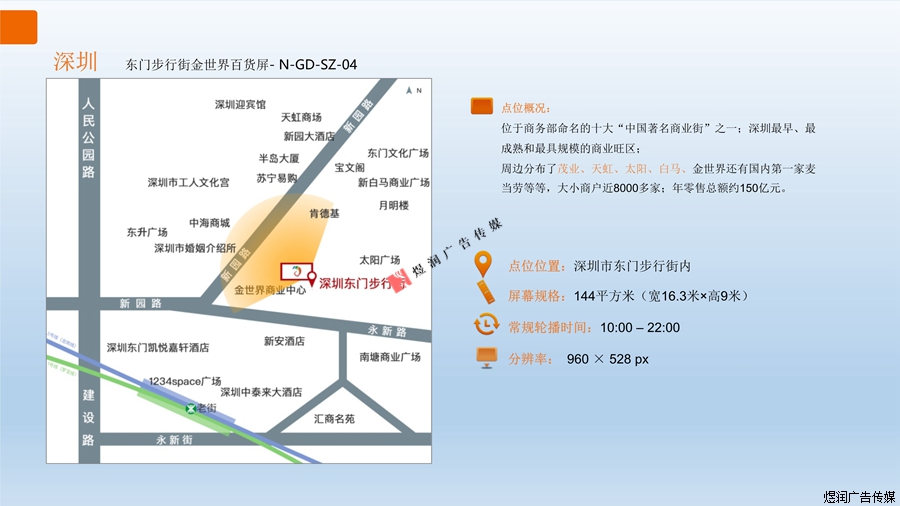 深圳金世界百货LED屏广告